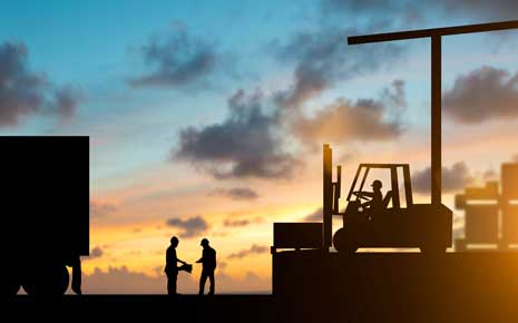 warehouse workers silhouettes